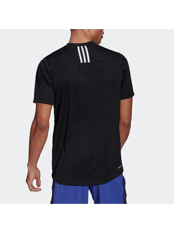 Футболка adidas Logo Printing Training Sports Round Neck Short Sleeve Black — изображение 3 из 3, черный