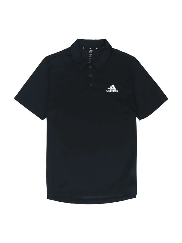 Футболка m pl ps training sports breathable short sleeve polo shirt black Adidas — изображение 1 из 4, черный