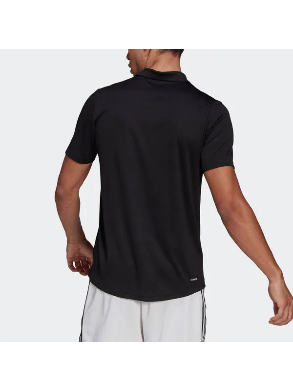 Футболка m pl ps training sports breathable short sleeve polo shirt black Adidas — изображение 4 из 4, черный