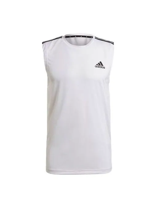 Жилет adidas M 3s Tk Logo Sports Training Breathable Vest White — изображение 1 из 4, белый