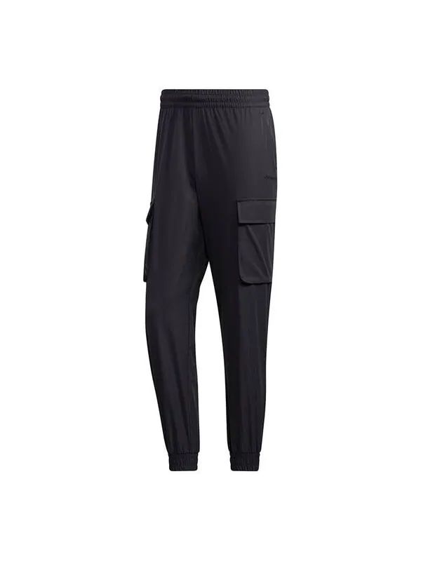Спортивные штаны adidas neo Side Pocket Bundle Feet Casual Cargo Sweatpants Black — изображение 1 из 4, черный