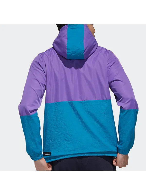 Куртка neo m ss cs wb zipper cardigan windproof colorblock sports hooded jacket purple Adidas — изображение 4 из 4