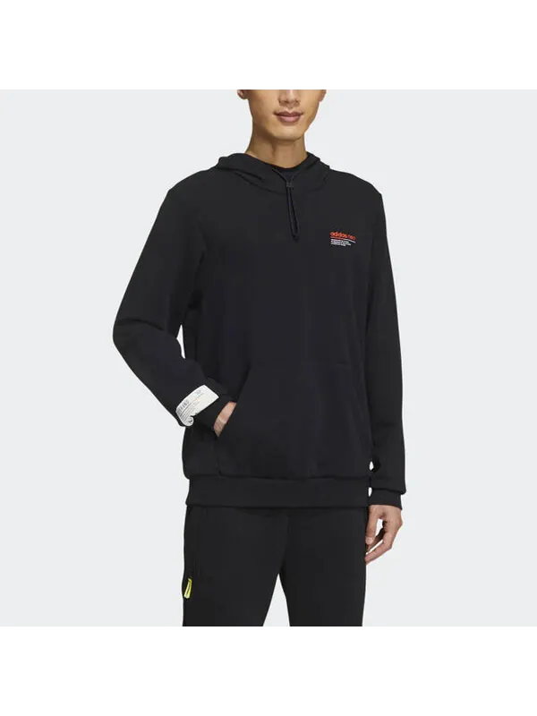 Толстовка men's neo ss cs hoody 2 sports black Adidas — изображение 3 из 4, черный