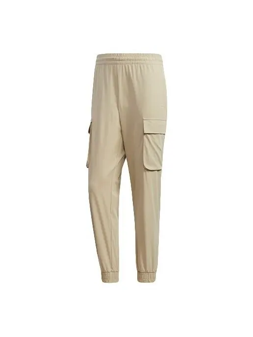 Спортивные штаны adidas neo M SS CS CARG TP Multiple Pockets Bundle Feet Sports Pants Brown — изображение 1 из 4, коричневый