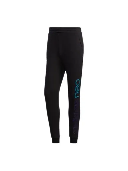 Спортивные штаны adidas neo M Fav Ss Tp 2 Printing Casual Sports Pants Black — изображение 1 из 4, черный