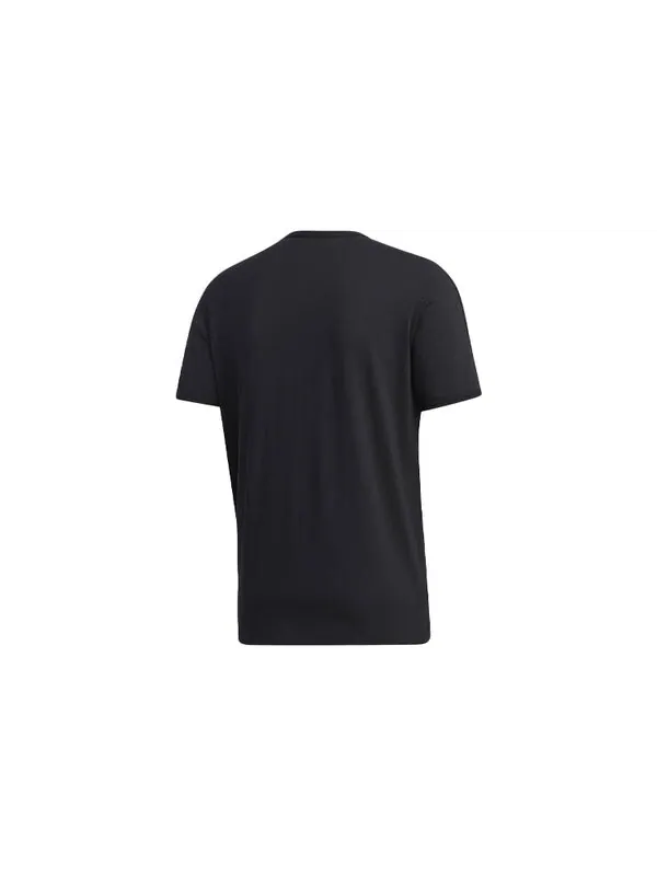 Футболка neo funny printing sports round neck short sleeve black Adidas — изображение 2 из 4, черный