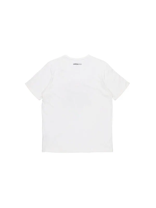 Футболка neo funny printing sports round neck short sleeve white Adidas — изображение 2 из 4, белый