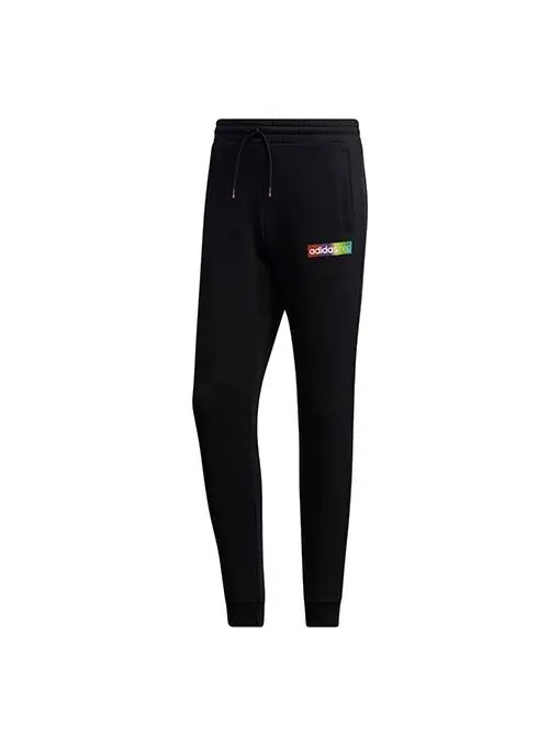Спортивные штаны adidas neo M Fav Nn Tp 1 logo Knit Bundle Feet Sports Pants Black — изображение 1 из 4, черный