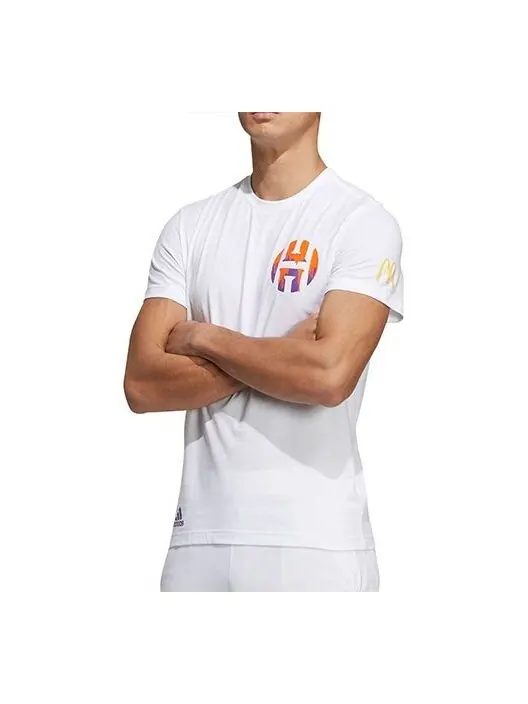 Футболка men's harden sauce james harden short sleeve white t-shirt Adidas — изображение 1 из 2, белый