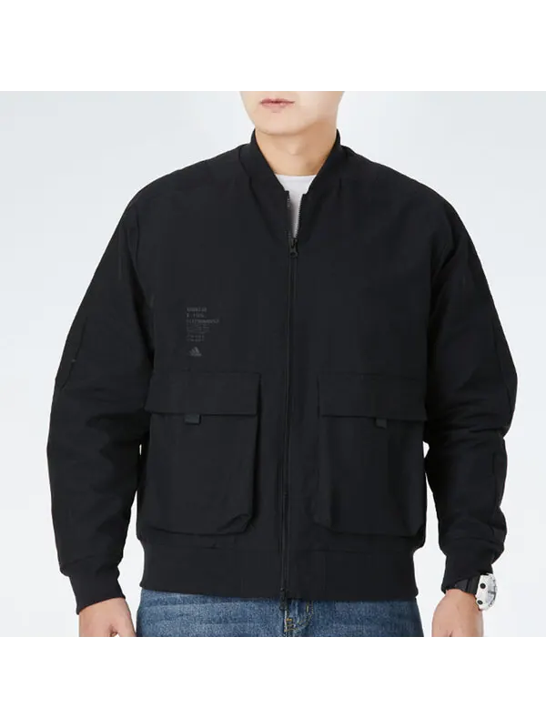 Куртка adidas Th Jkt Bomb Fleece Lined Stay Warm Casual Sports Jacket Black — изображение 3 из 4, черный