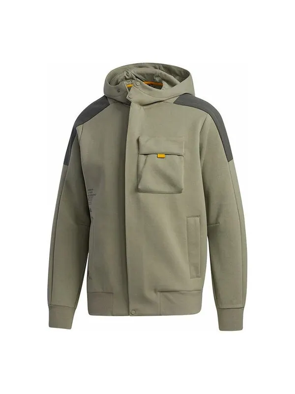 Куртка th htt персиковый с капюшоном повседневная куртка зеленая Adidas — изображение 1 из 4, зеленый