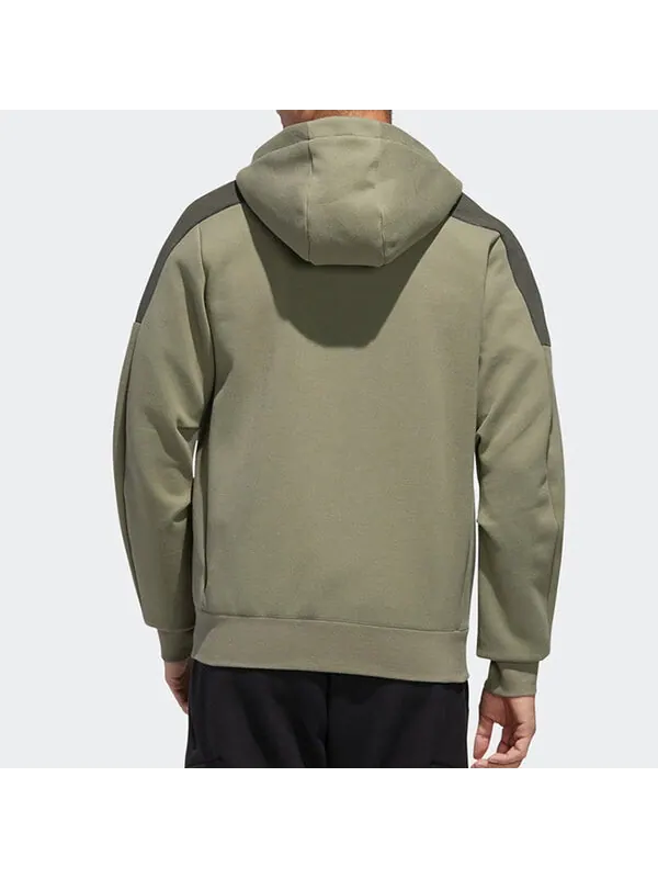 Куртка th htt персиковый с капюшоном повседневная куртка зеленая Adidas — изображение 4 из 4, зеленый
