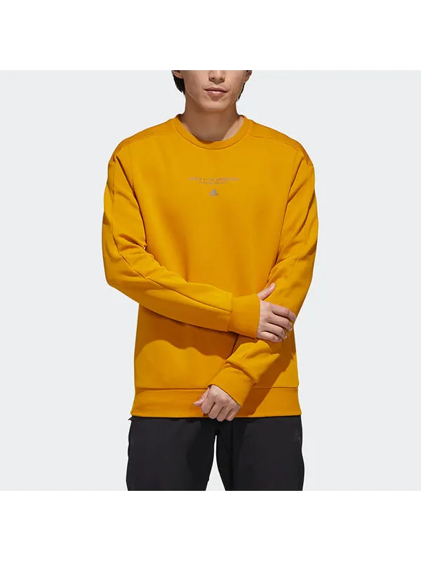 Толстовка th swt silo leisure sport round collar men's suit white gold Adidas — изображение 3 из 4, золотистый
