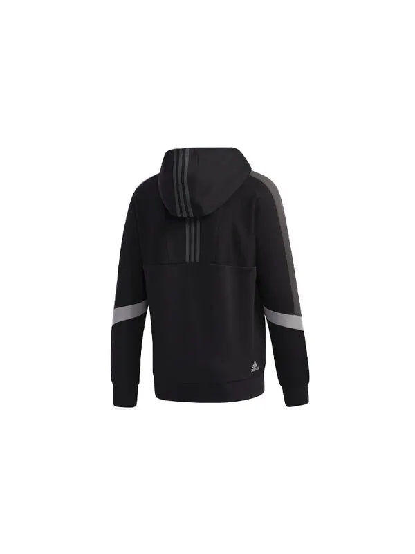 Куртка цветная спортивная повседневная куртка с капюшоном Adidas — изображение 2 из 4, черный