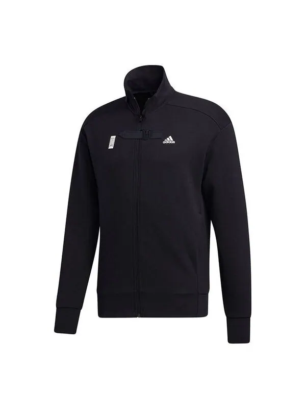 Куртка wj tt cardigan stand collar casual sports jacket black Adidas — изображение 1 из 4, черный