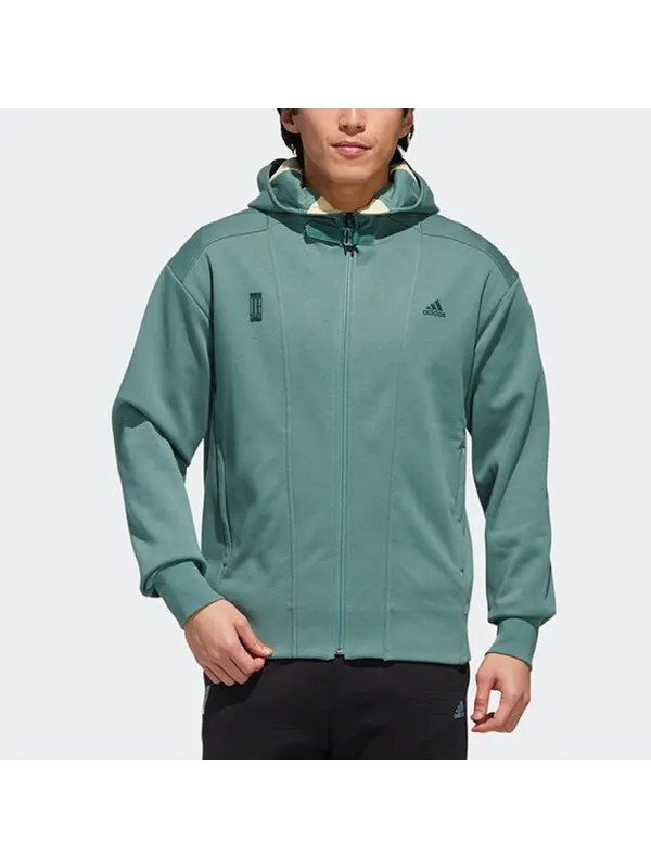 Куртка adidas WJ HTT Casual Sports Jacket Green — изображение 3 из 4, зеленый