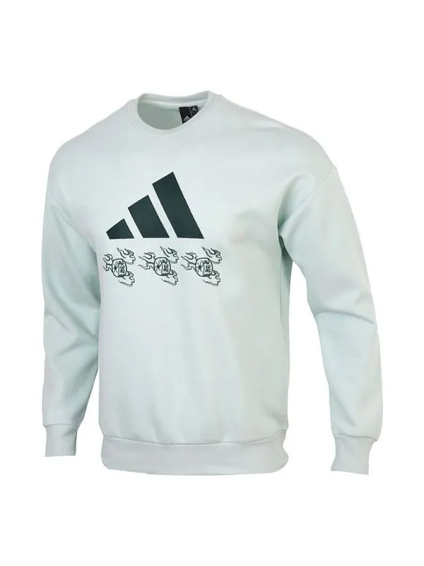 Толстовка ub gfx bos logo printing pullover green Adidas — изображение 1 из 4, зеленый