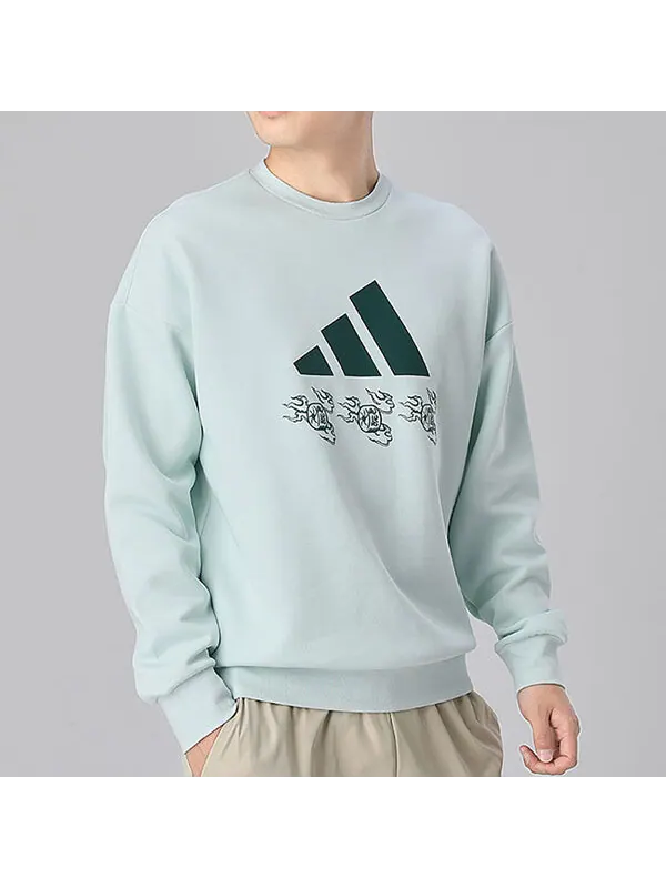 Толстовка ub gfx bos logo printing pullover green Adidas — изображение 4 из 4, зеленый