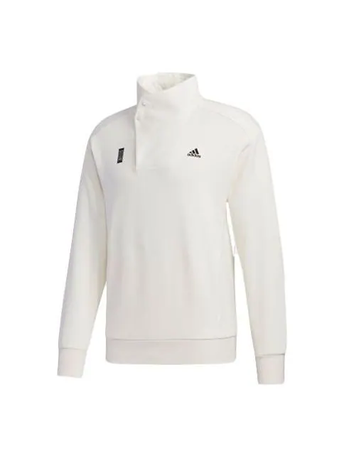 Толстовка [same to the left] wuji high collar side button sports men's white Adidas — изображение 1 из 4, розовый/белый