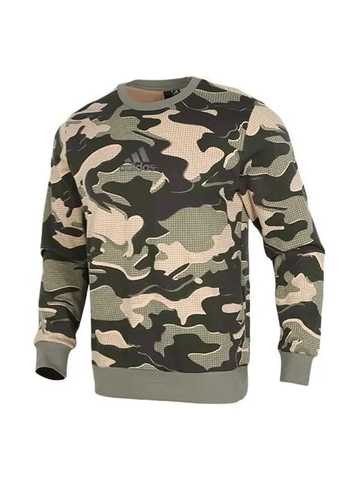 Толстовка adidas Mh Gfx Camo Camouflage Knit Casual Round Neck Pullover Camouflage — изображение 1 из 3, камуфляж