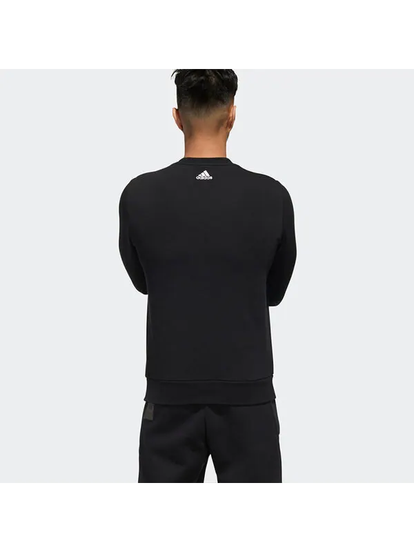 Толстовка adidas MH Gfx Ft Bos Round Neck Logo Sports Black — изображение 4 из 4, черный