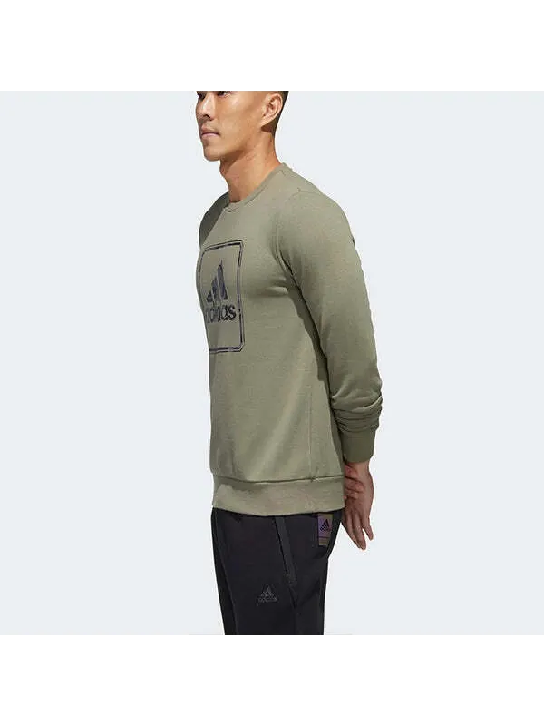 Толстовка adidas MH Gfx Ft BosSlogan Sports Hooded Sweater Men Green — изображение 4 из 4, зеленый