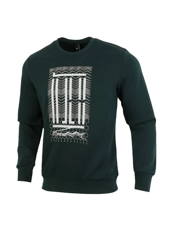 Толстовка adidas Sports Hooded Sweater Men Green — изображение 1 из 4, темный зеленый