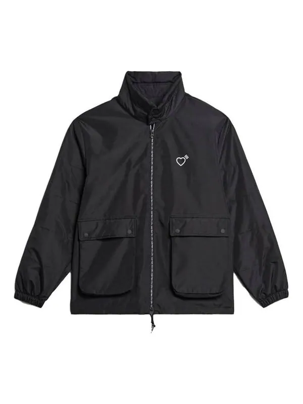 Куртка adidas originals x HUMAN MADE Crossover Embroidered Logo Stand Collar Jacket Black — изображение 1 из 4, черный