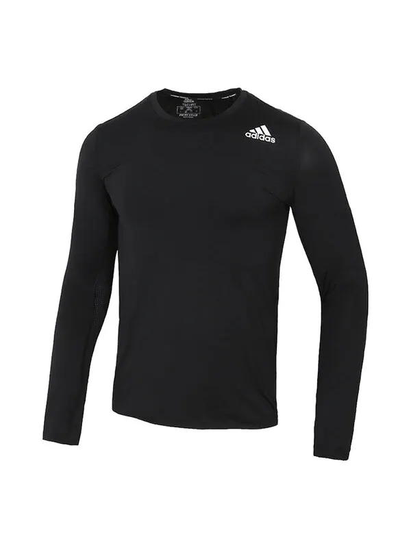 Футболка adidas TF Turf Ls Casual Sports Training Round Neck Long Sleeves Black — изображение 1 из 4, черный