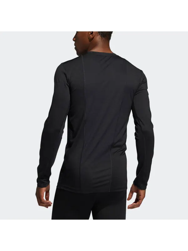 Футболка adidas TF Turf Ls Casual Sports Training Round Neck Long Sleeves Black — изображение 4 из 4, черный