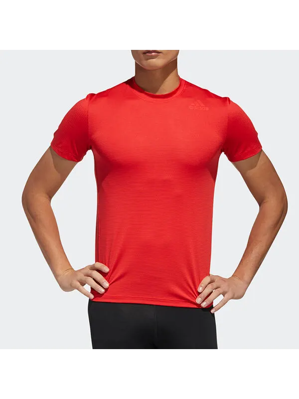 Футболка adidas KENTA RISE TEE Training Sports Short Sleeve Red — изображение 3 из 4, светлый красный