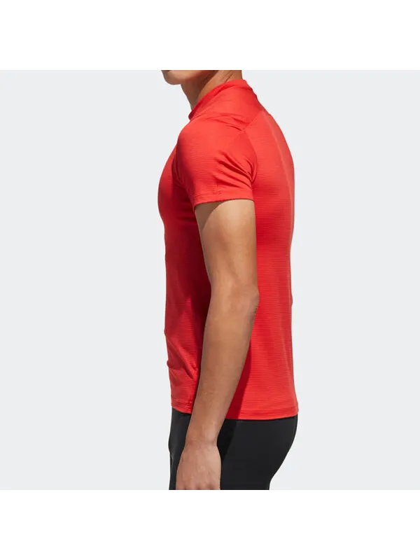 Футболка adidas KENTA RISE TEE Training Sports Short Sleeve Red — изображение 4 из 4, светлый красный