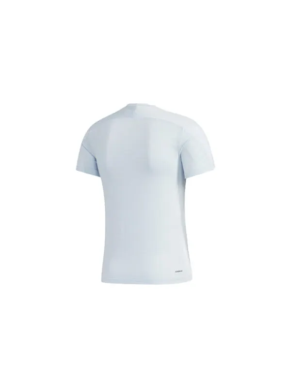 Футболка Adidas Training Sports Short Sleeve Tee 'Light Sky Blue' — изображение 2 из 4, светлый синий