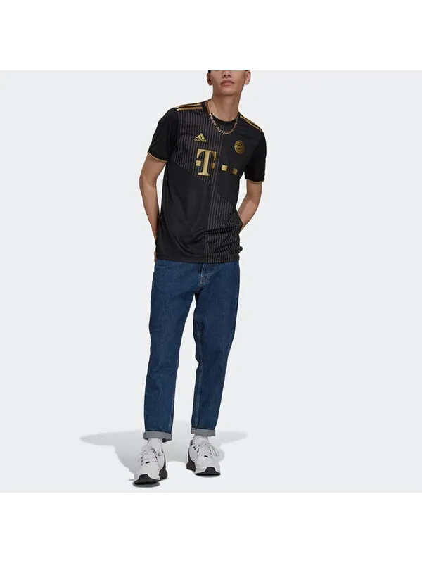 Футболка bayern munich away fan edition sports short sleeve jersey black Adidas — изображение 3 из 4, черный