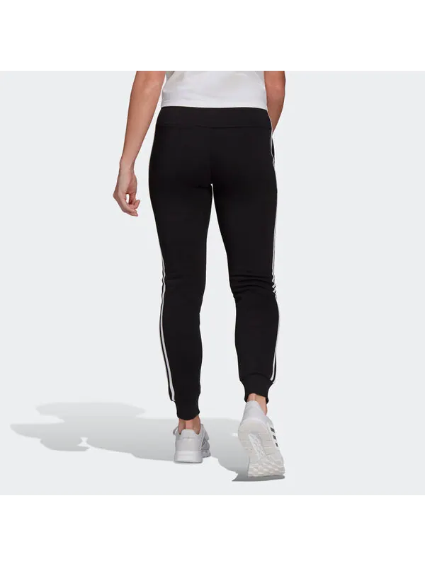 Брюки Essentials флисовые брюки с тремя полосками азиатские размеры Adidas — изображение 3 из 4, черный