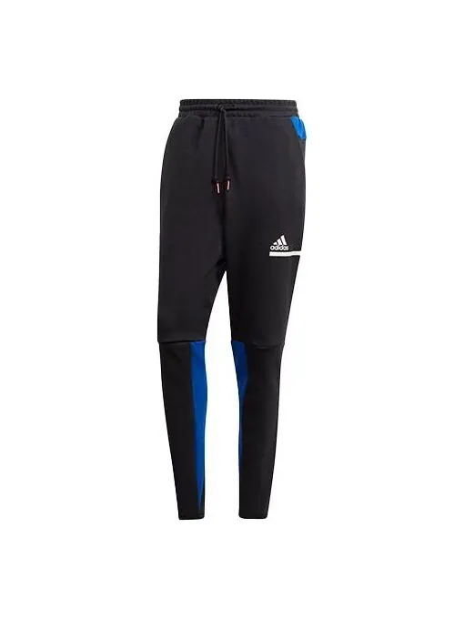 Спортивные штаны adidas Sports Casual Long Pants Black Blue Colorblock — изображение 1 из 4, мульти