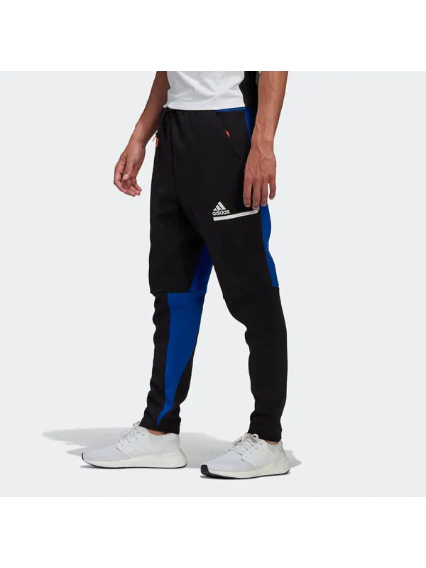 Спортивные штаны adidas Sports Casual Long Pants Black Blue Colorblock — изображение 3 из 4, мульти
