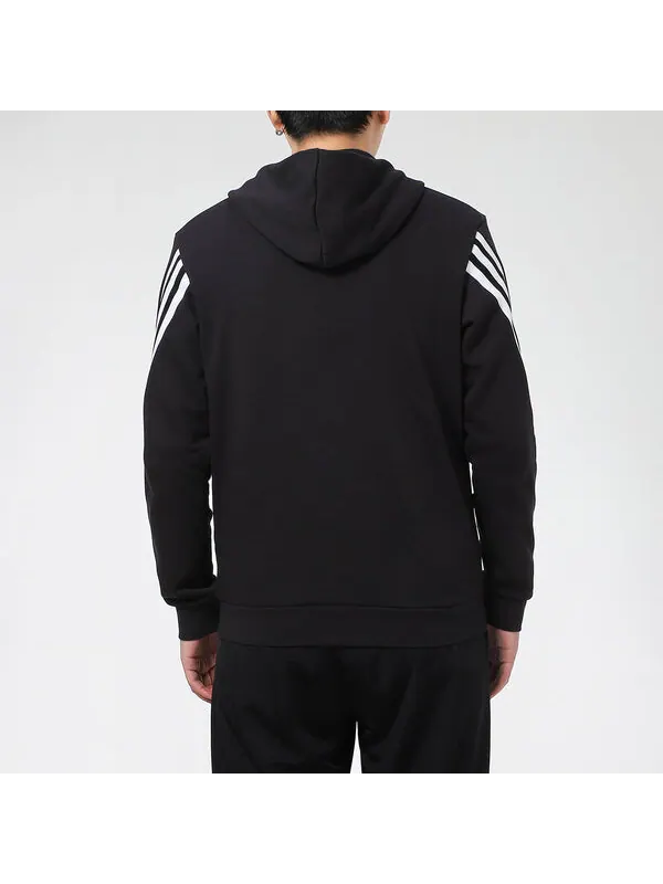 Куртка adidas M 3-Stripes Tape Full-Zip Sweatshirt Black — изображение 4 из 4, черный