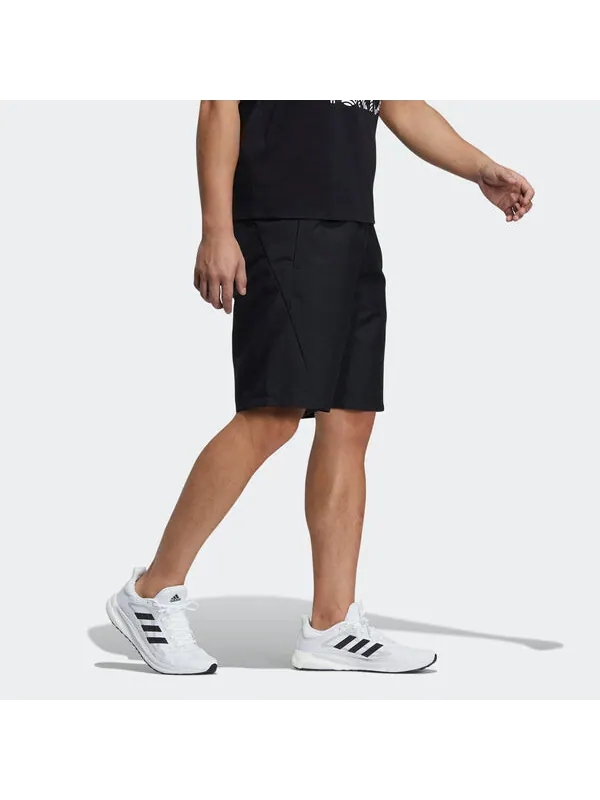 Шорты m mh wov short casual sports breathable alphabet printing shorts black Adidas — изображение 2 из 4, черный
