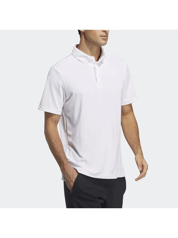 Футболка adidas Solid Color Athleisure Casual Sports Short Sleeve Polo Shirt White — изображение 2 из 3, мульти