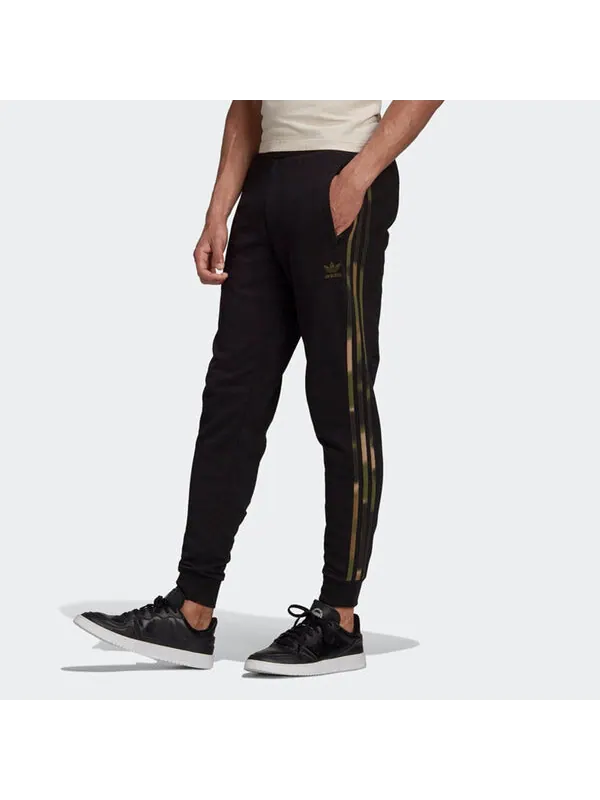 Спортивные штаны adidas originals Camo Sweat Pant Casual Sports Bundle Feet Long Pants Black — изображение 2 из 4, черный