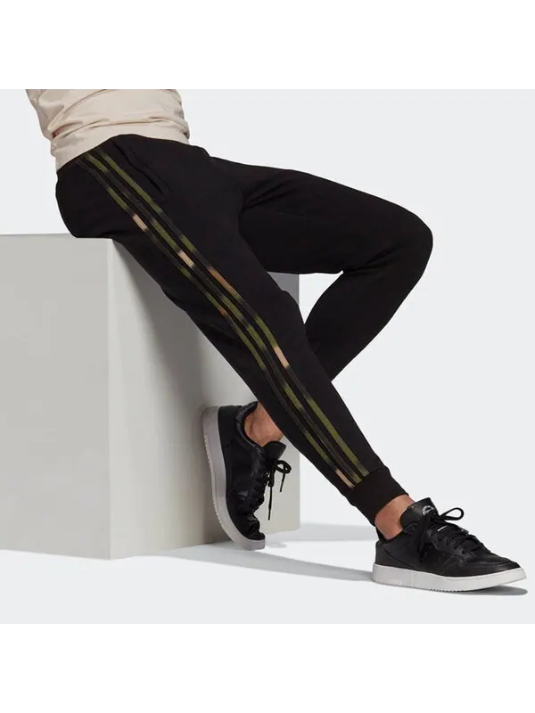Спортивные штаны adidas originals Camo Sweat Pant Casual Sports Bundle Feet Long Pants Black — изображение 4 из 4, черный