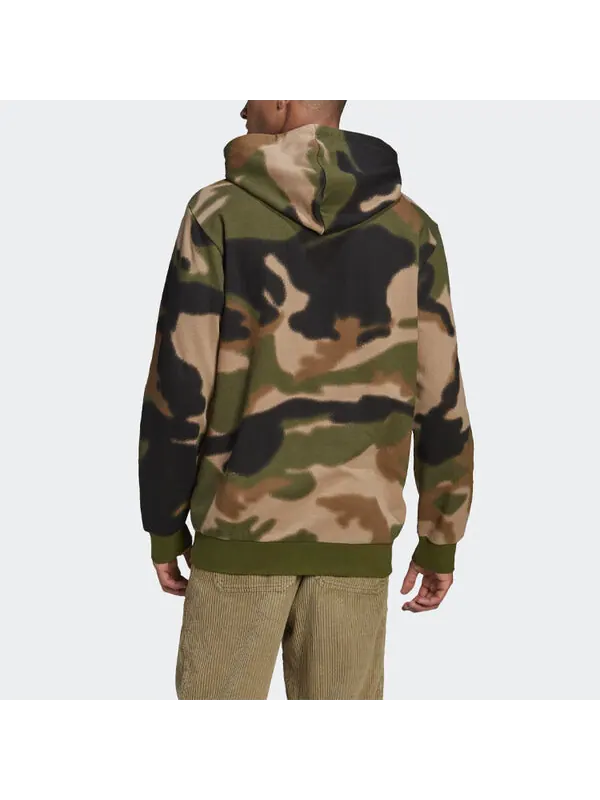 Толстовка adidas originals Athleisure Casual Sports Green Camouflage — изображение 4 из 4, зеленый