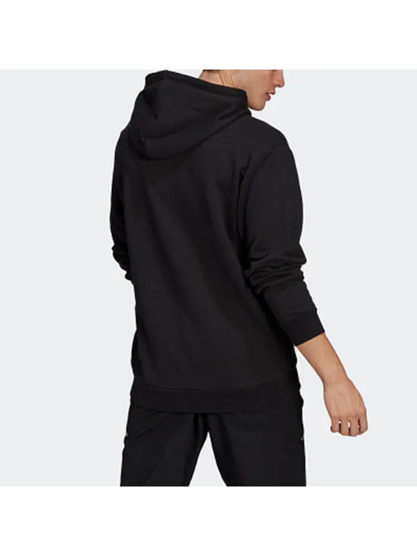 Толстовка adidas originals Worm Casual Sports hooded Printing Pullover Black — изображение 4 из 4, черный