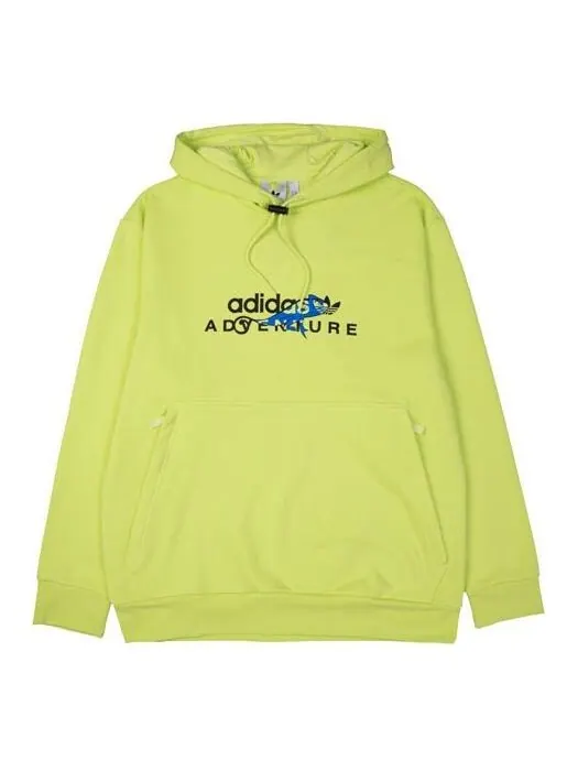 Толстовка originals adv logo hoody dragon printing sports yellow Adidas — изображение 1 из 4, желтый