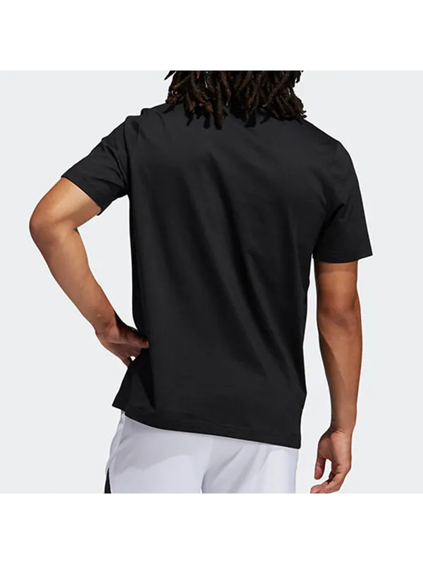 Футболка cartoon printing short sleeve black Adidas — изображение 4 из 4, черный