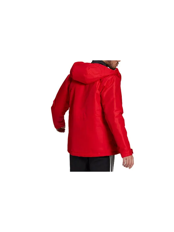 Куртка adidas Casual Sports Windproof Hooded Jacket Red — изображение 2 из 4, светлый красный