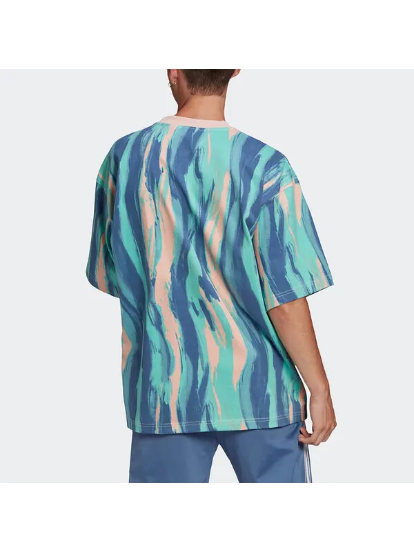 Футболка originals grx dtc tee aop large printing round neck sports short sleeve Adidas — изображение 3 из 4, мульти