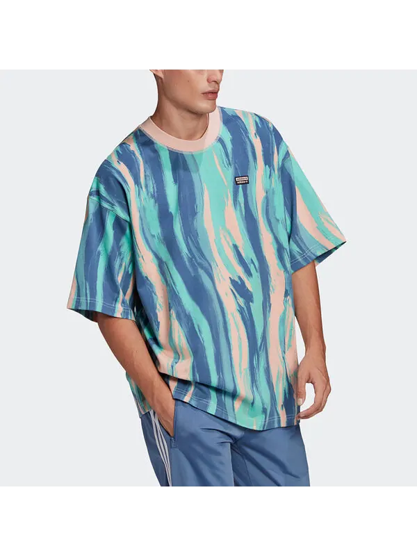 Футболка originals grx dtc tee aop large printing round neck sports short sleeve Adidas — изображение 4 из 4, мульти