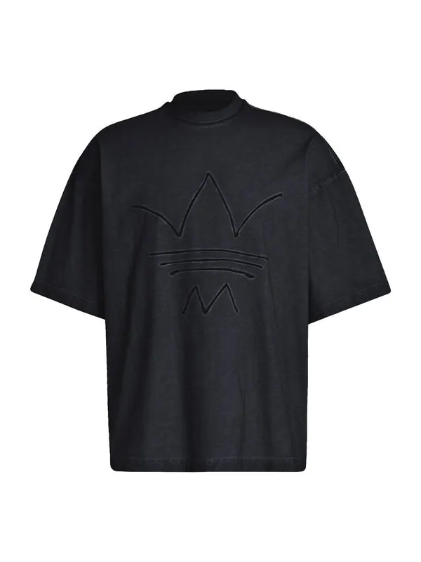 Футболка оригинальные мужские абстрактные вышитые с коротким рукавом Adidas — изображение 1 из 4, черный